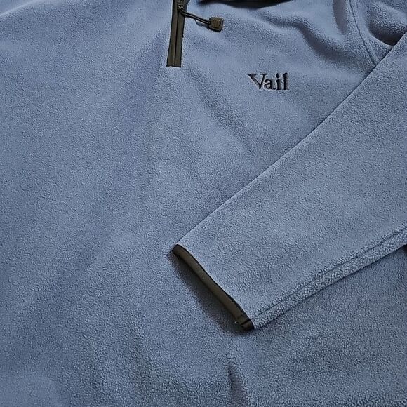Vail Blue Quarter Zip Pullover Fleece Size Small - Picture 4 of 5